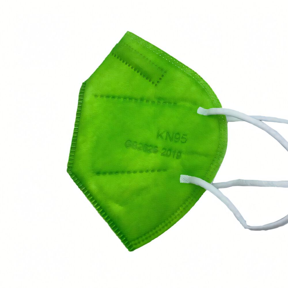 Mascarilla Protectora Kn95 Colores Verde 10un. - Generico image number 0.0