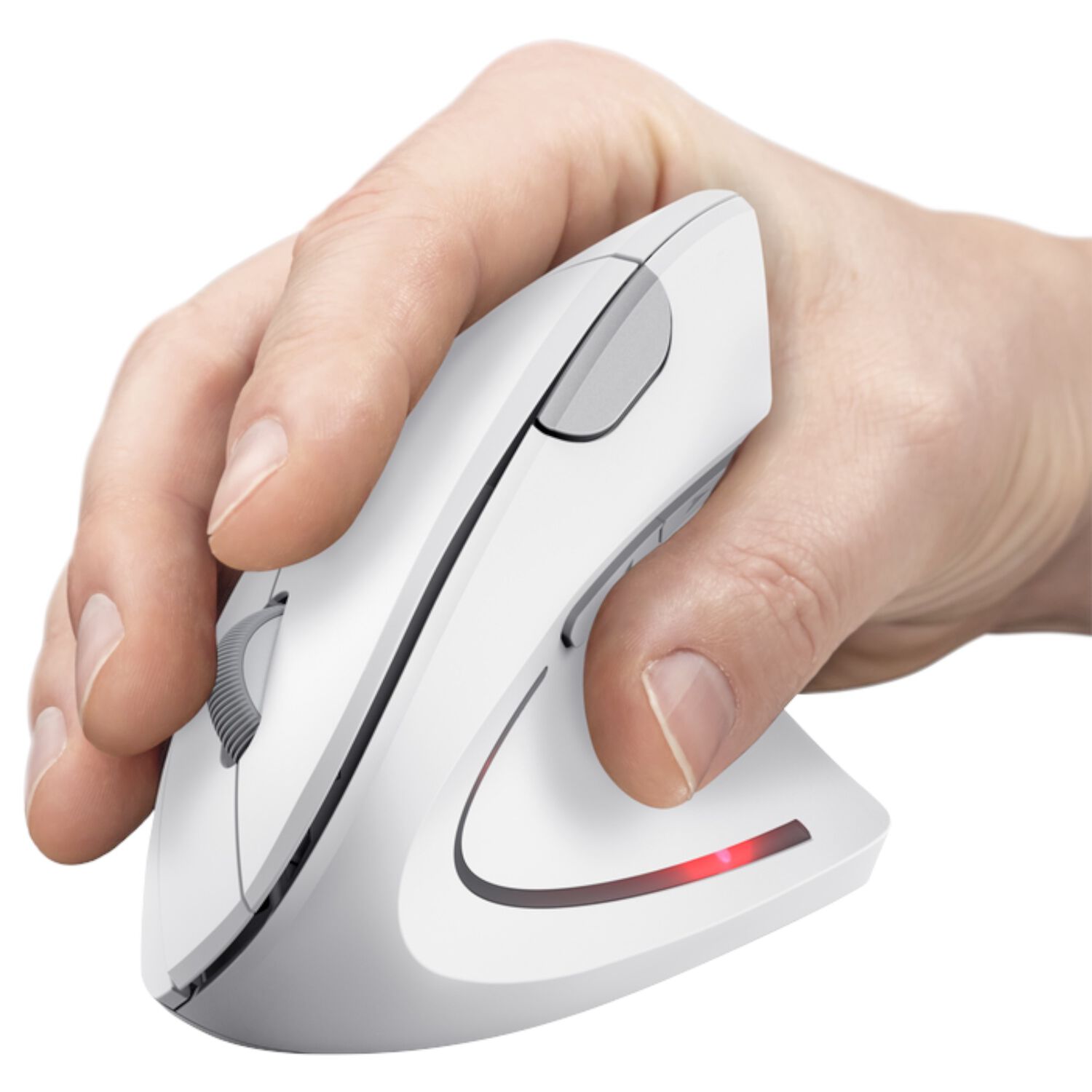 Mouse Vertical Inal&aacute;mbrico Ergon&oacute;mico Trust Verto White image number 2.0