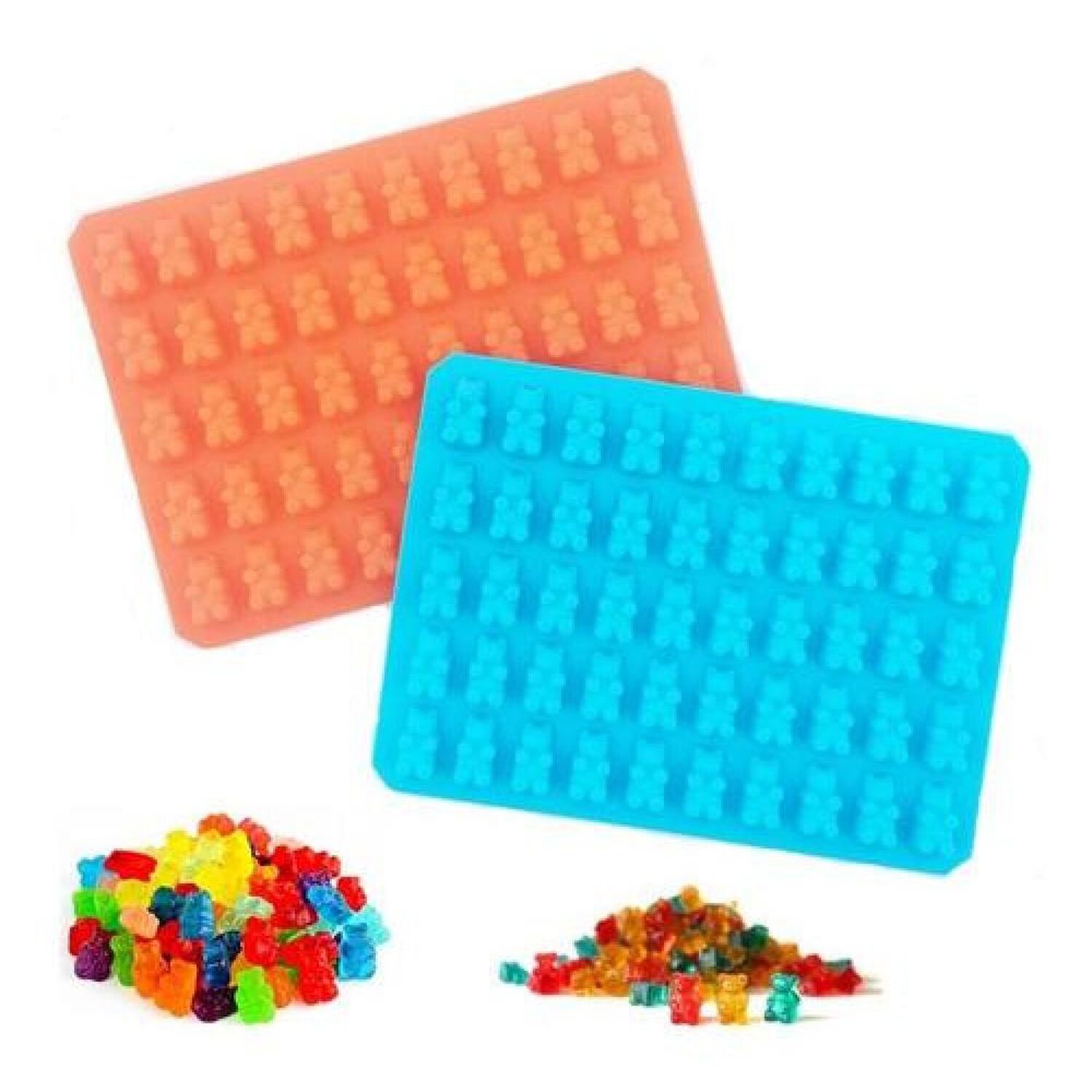 Molde De Silicona Para 50 Mini Ositos Gomitas (estoykuku) image number 5.0