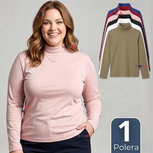 Camiseta Polera Bamb&uacute; Primera Capa Cuello Beatle Manga Larga Colores Surtidos Mujer