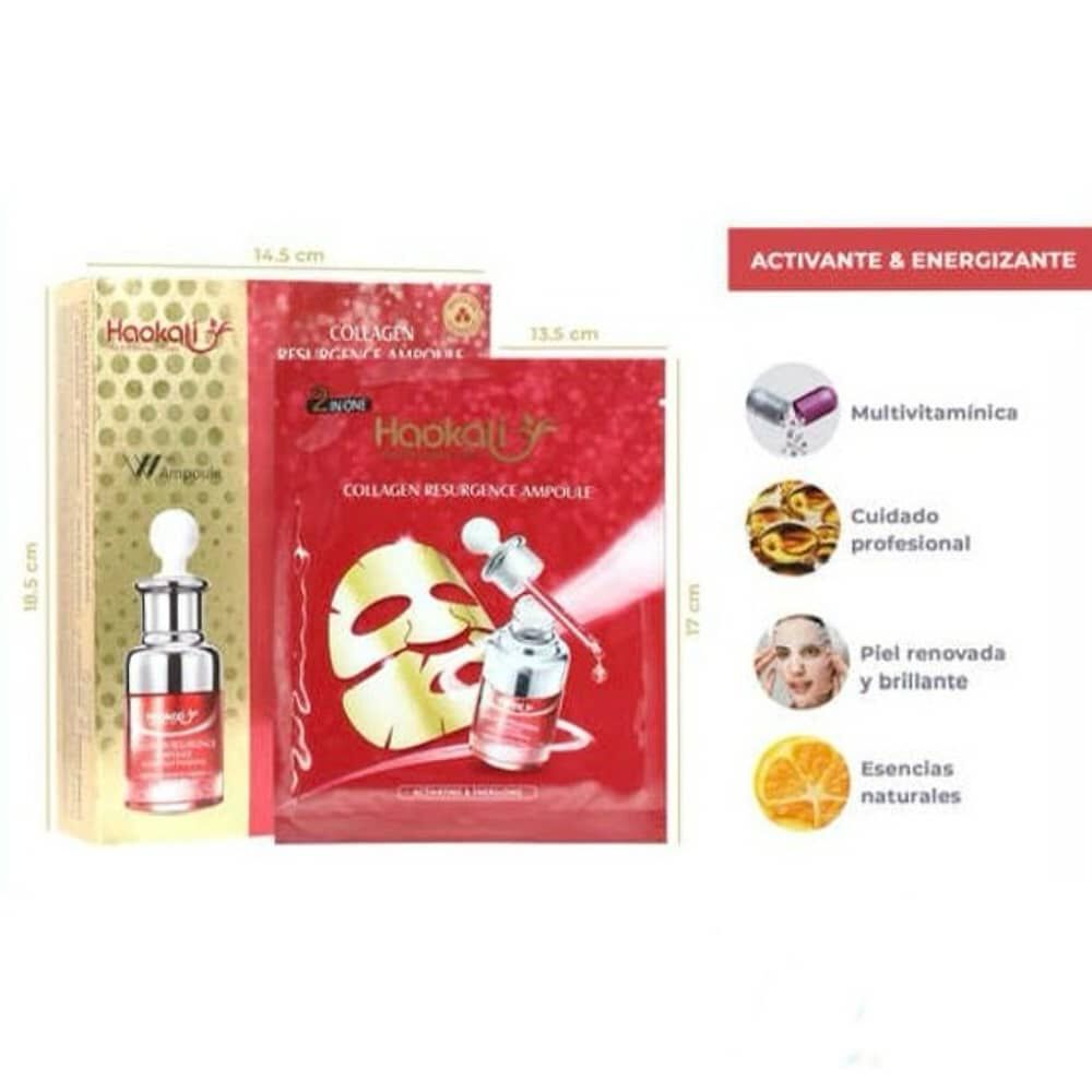 Mascarilla Facial Con Ampolla De Colageno Y Proteina De Seda - Activante Y Energizante image number 0.0