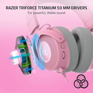Audifono Gamer Razer Kraken Kitty V2 Pro Quartz Chroma USB