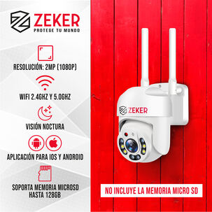 Cámara De Seguridad Wifi Exterior Impermeable Zeker 2mp 5g