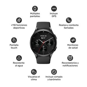 Reloj Smartwatch Lhotse Vibe 05 Gps Black 45mm