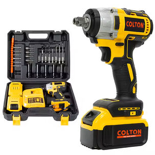 Llave Impacto 350n/m Colton + Accesorios + 2 Baterías