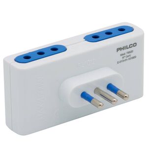 Enchufe Cuádruple 2p + T 10a 250v Blanco 78520 Philco