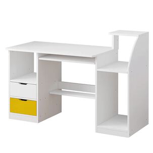 Escritorio Con Cajones Y Repisas Blanco Buenos Aires