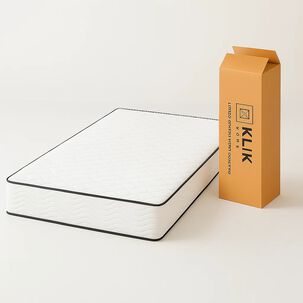 Colchón Klik Home Primera Capa Foam Y Resortes Pocket Spring 2 Plaza