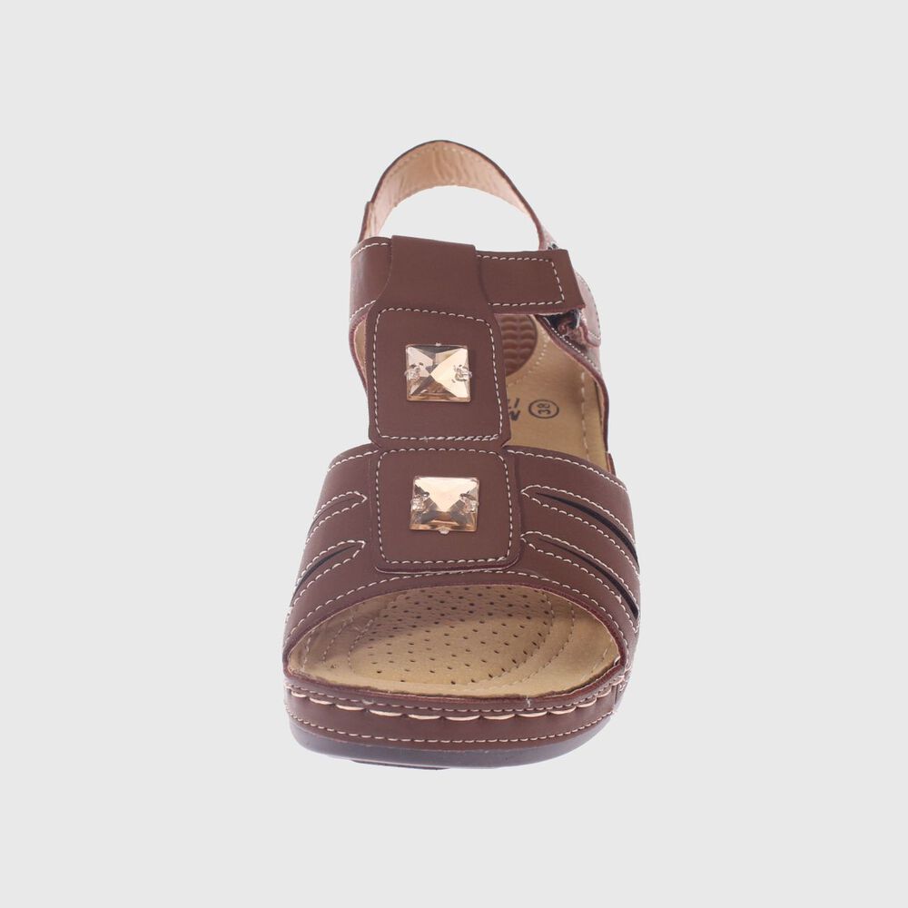 Sandalia Confort Caf&eacute; Modelo Italiano Art. 5ask73335brown image number 2.0
