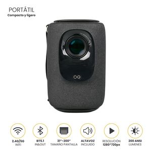 Proyector Portatil Smart Nova 9000lm Wifi Bt Android Levo