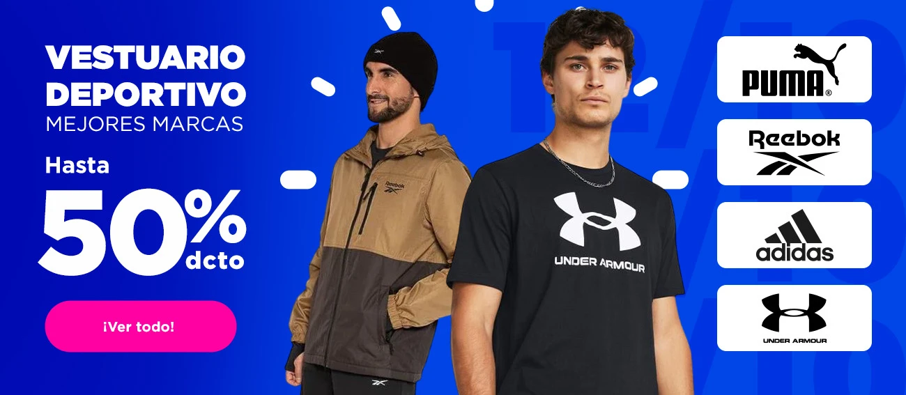 Vestuario Deportivo Hasta 50% Descuento