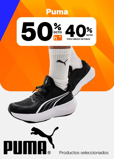 Zapatillas puma 50% tarjeta hites prod. seleccionados