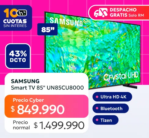 Smart TV 85' UN85CU8000