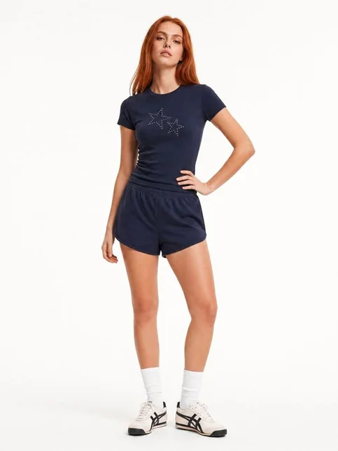 Polera y short azul marino de mujer – Shorts para el verano en Hites
