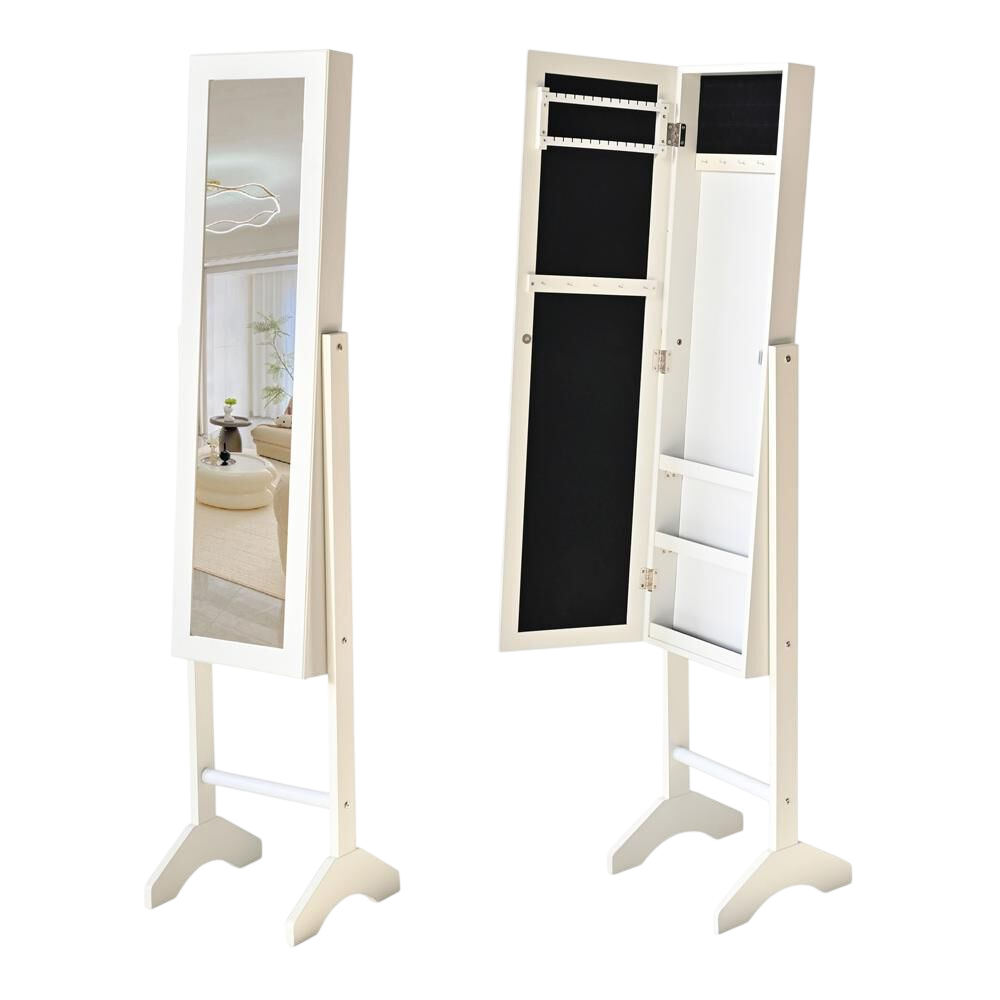 Espejo Joyero  Blanco / 153 Cm