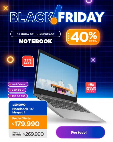 Notebooks hasta 40% dcto