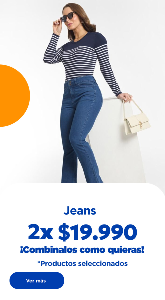 Jeans 2x19.990 ¡Combinalos como quieras!