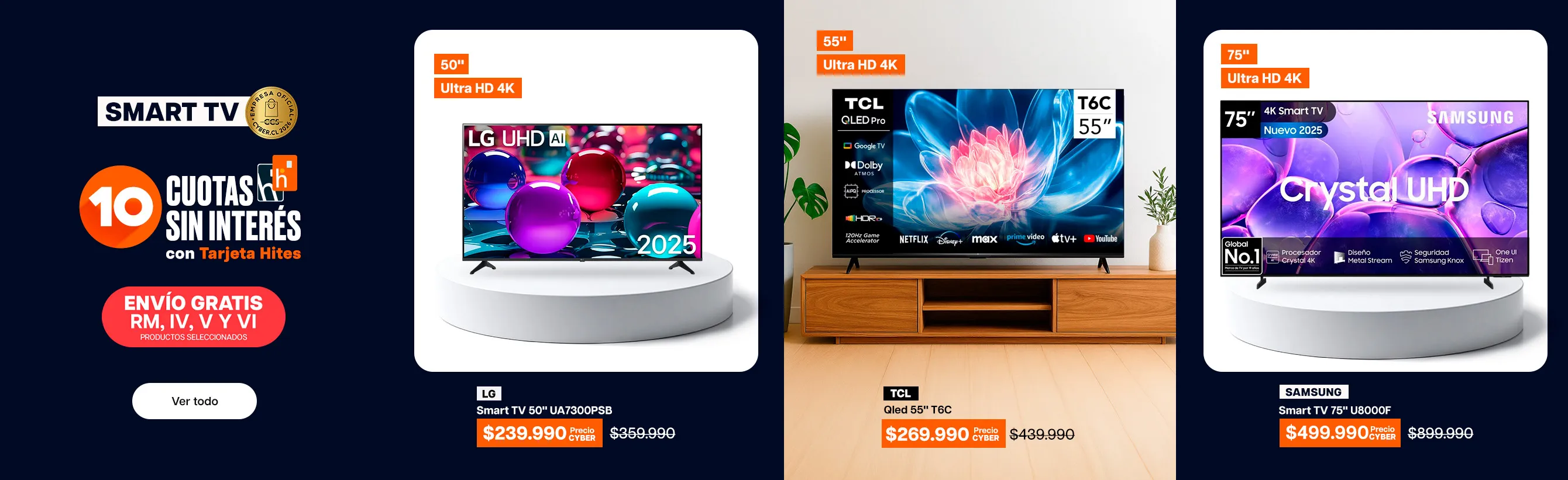 ofertas Cyber - Smart TV
