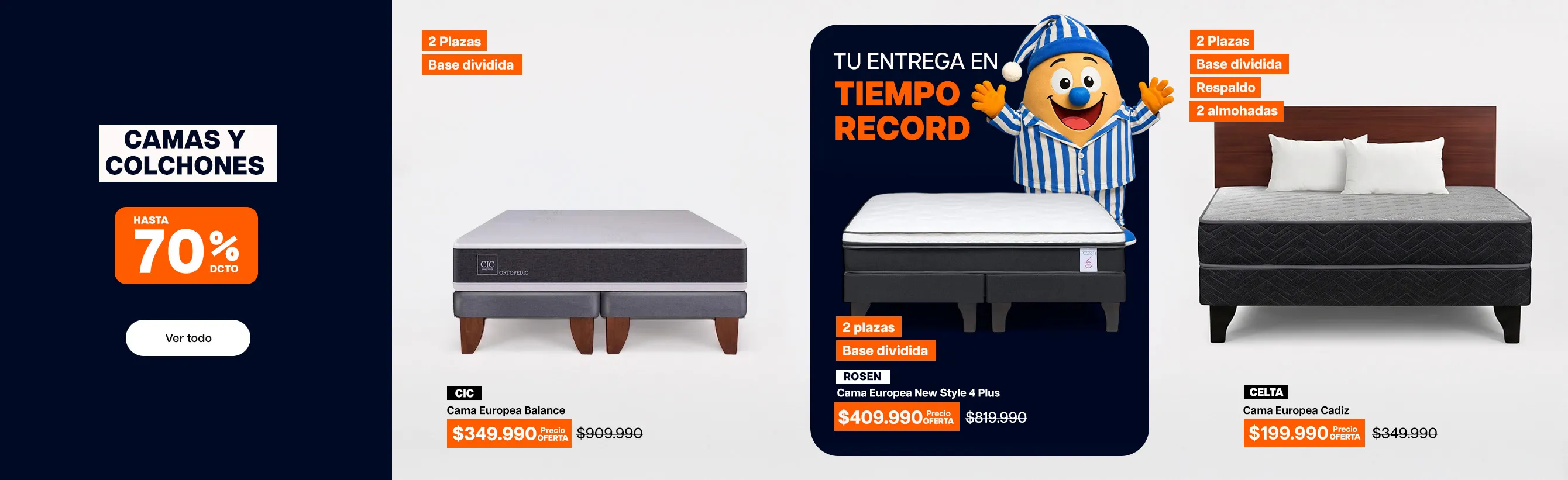 ofertas revancha - camas y colchones