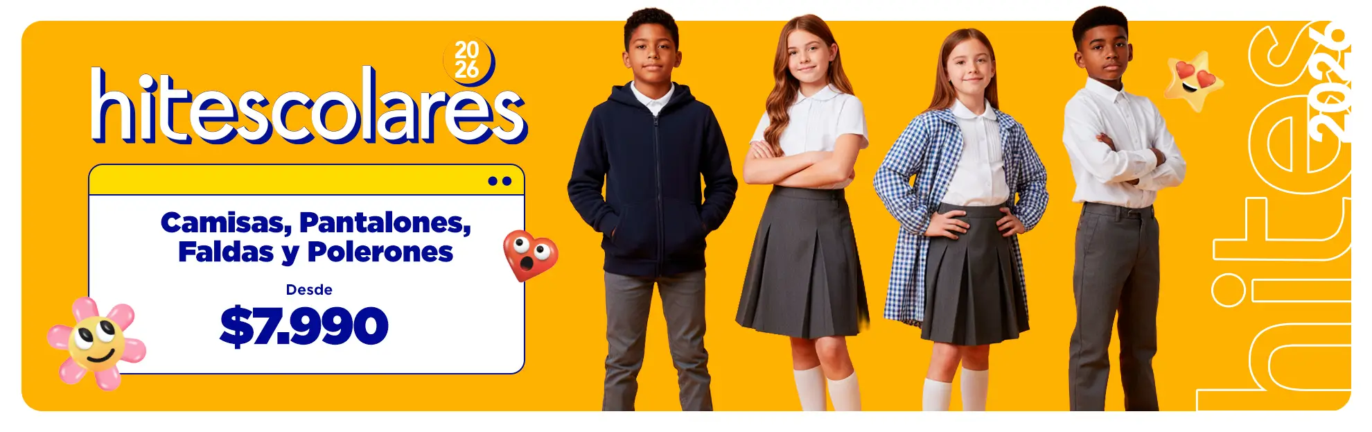 Camisas, Faldas, Pantalones y Polerones