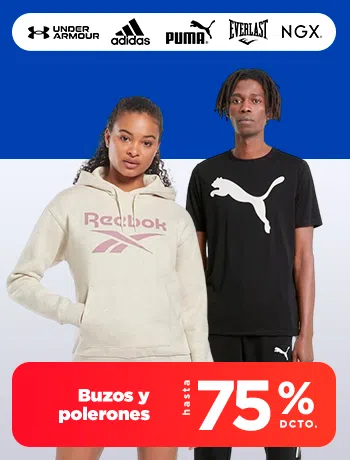 Buzos y Polerones hasta 75% dcto.