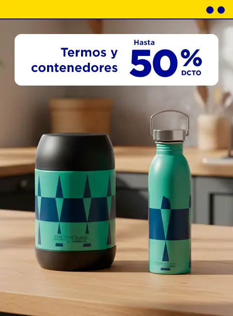 Termos y contenedores  Hasta 50% dcto