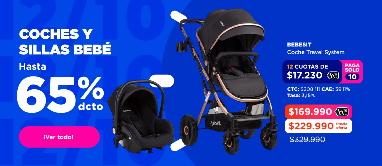 Coches y Silla Bebé Hasta 65% Descuento