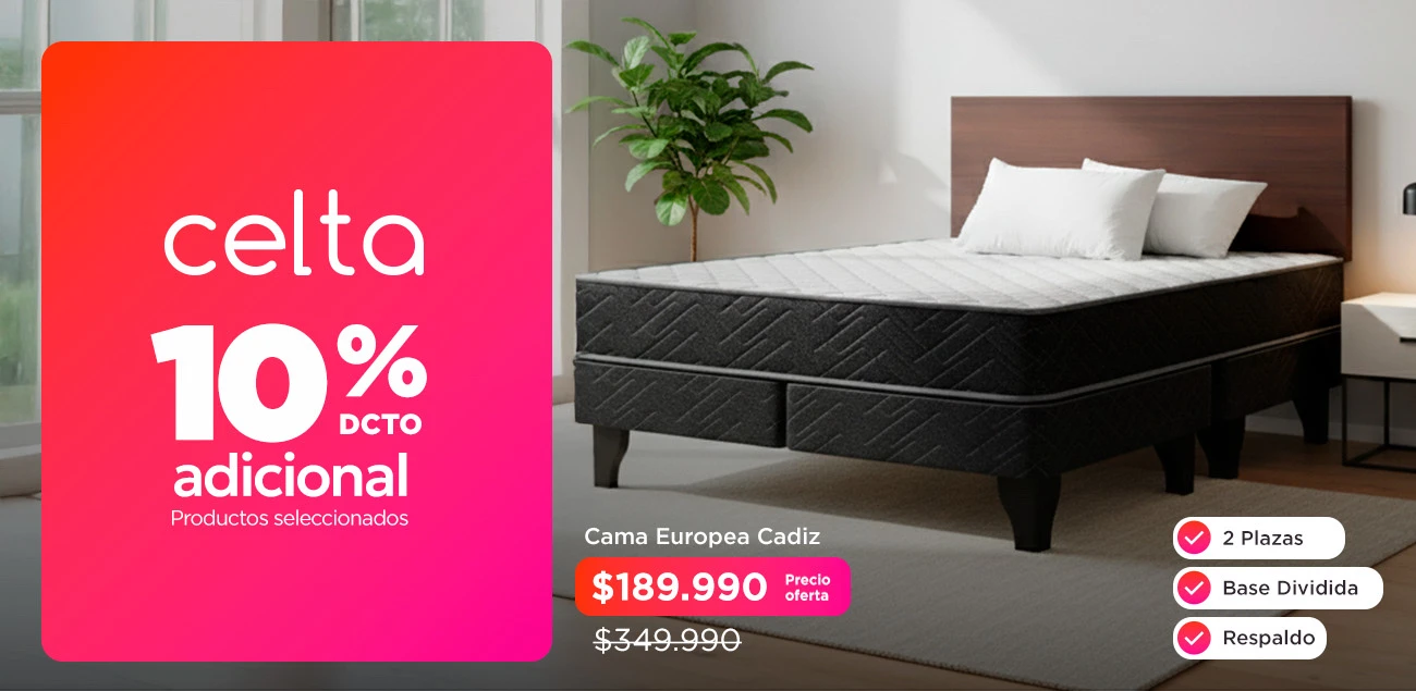 Cama Europea Apolo Black