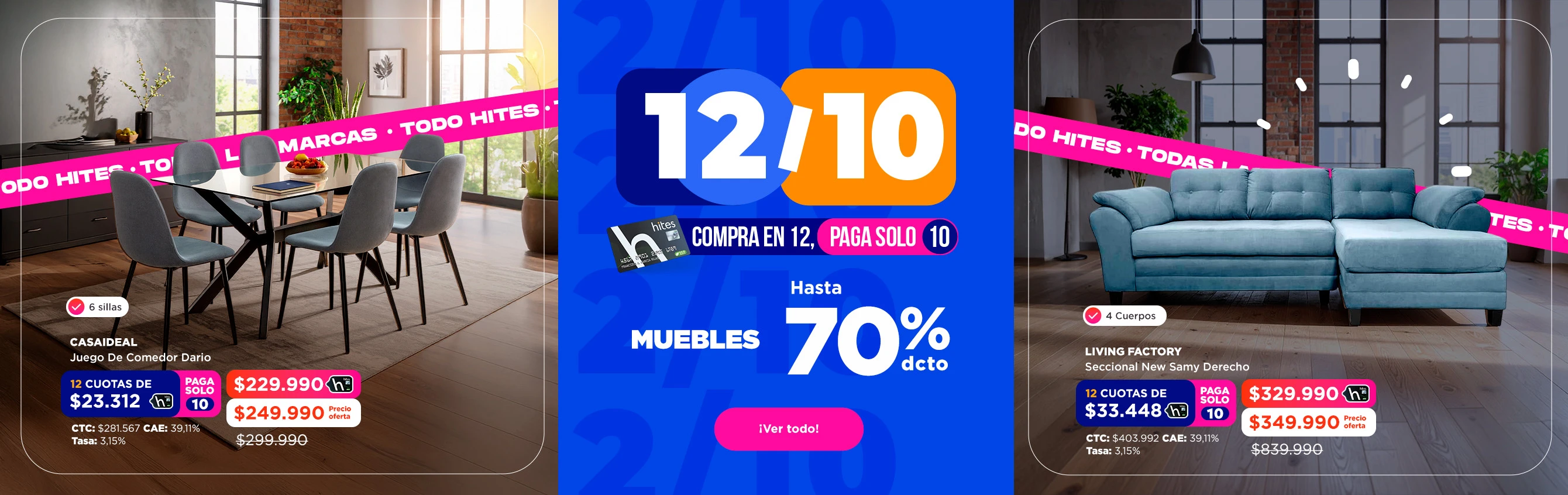muebles hasta 60% de descuento