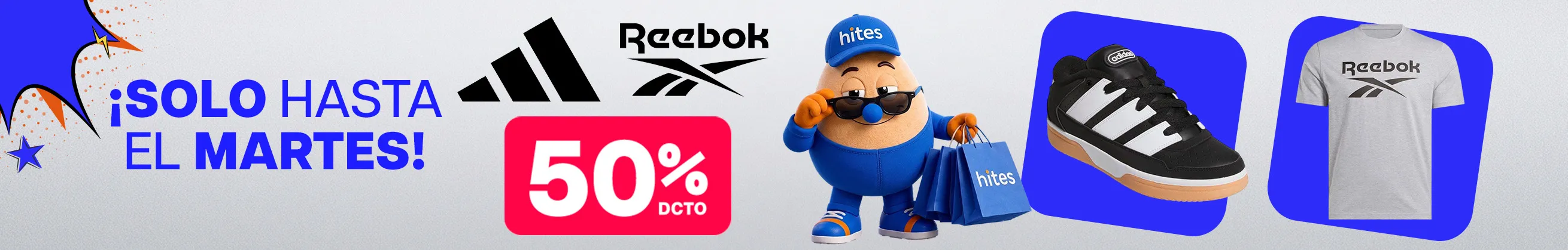 adidas reebook 50% de descuento
