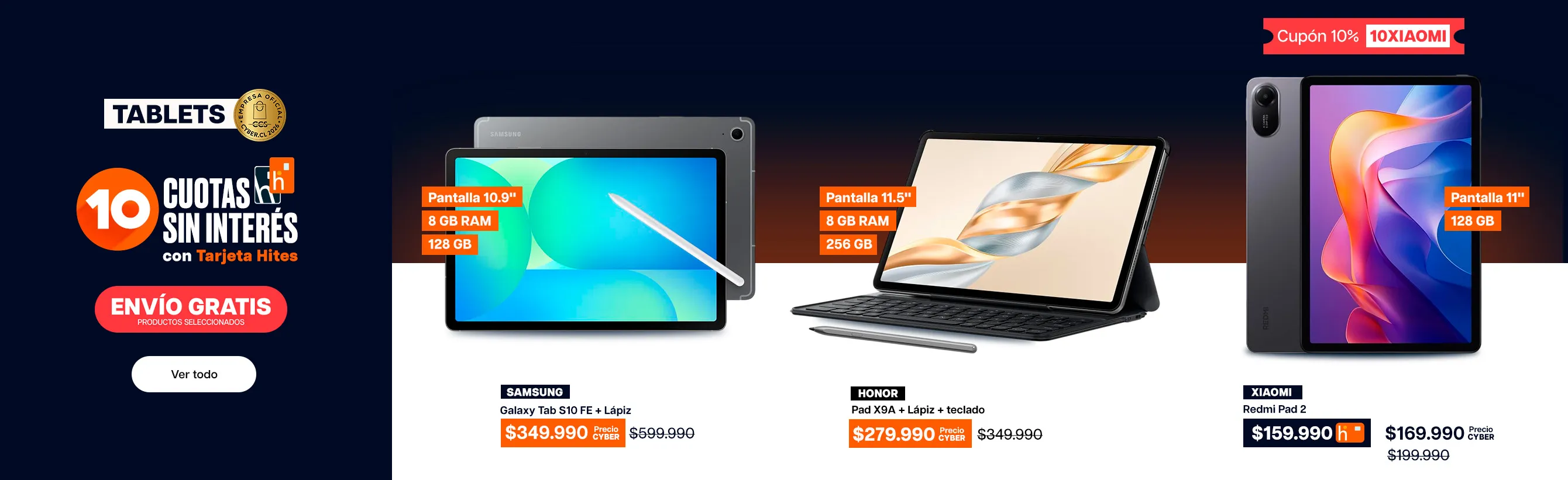 ofertas Cyber - tablet