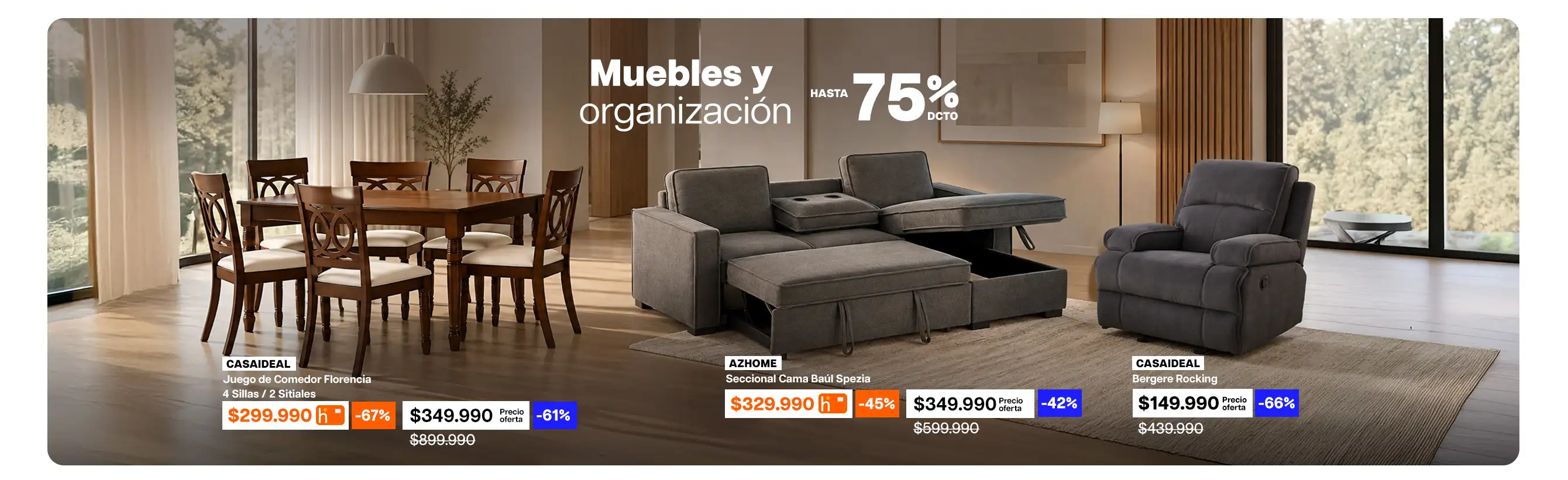 GENERICO - Muebles y Organización Hasta 75% dcto