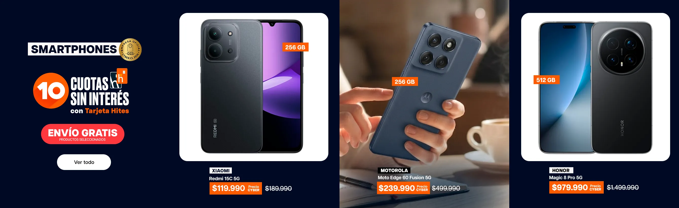 ofertas Cyber - Smartphones