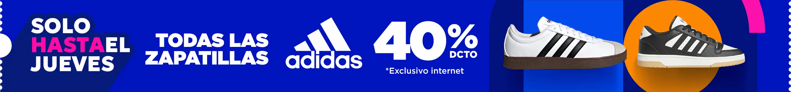 40% dcto *Exclusivo internet ¡Solo hasta el domingo!