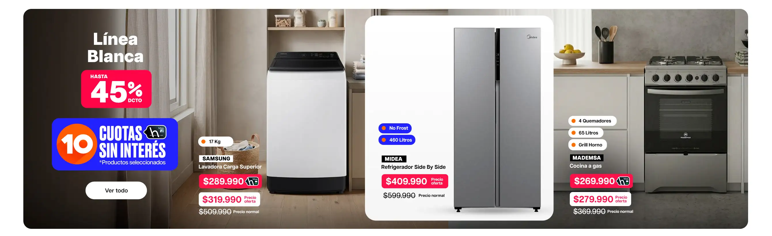 Línea Blanca Hasta 50% dcto