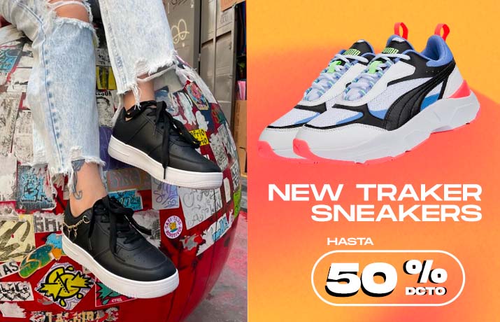 NEW TRAKER SNEAKERS hasta 50% dcto