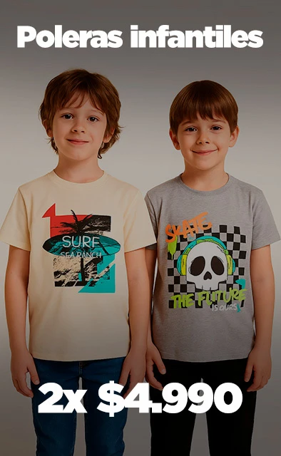 Poleras Infantiles 2 x $4.990