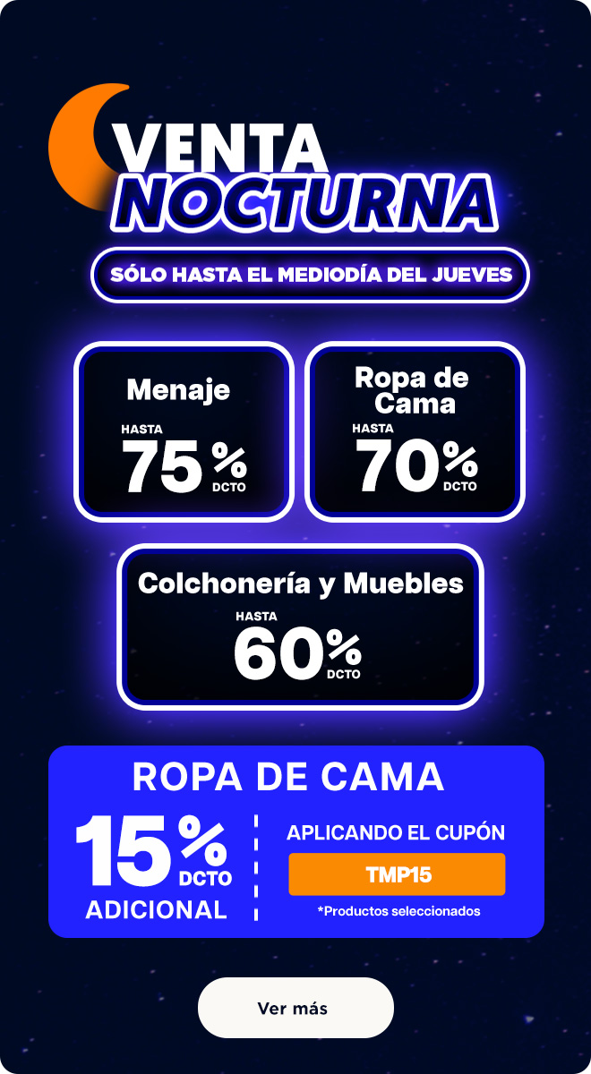 &iexcl;Venta nocturna!