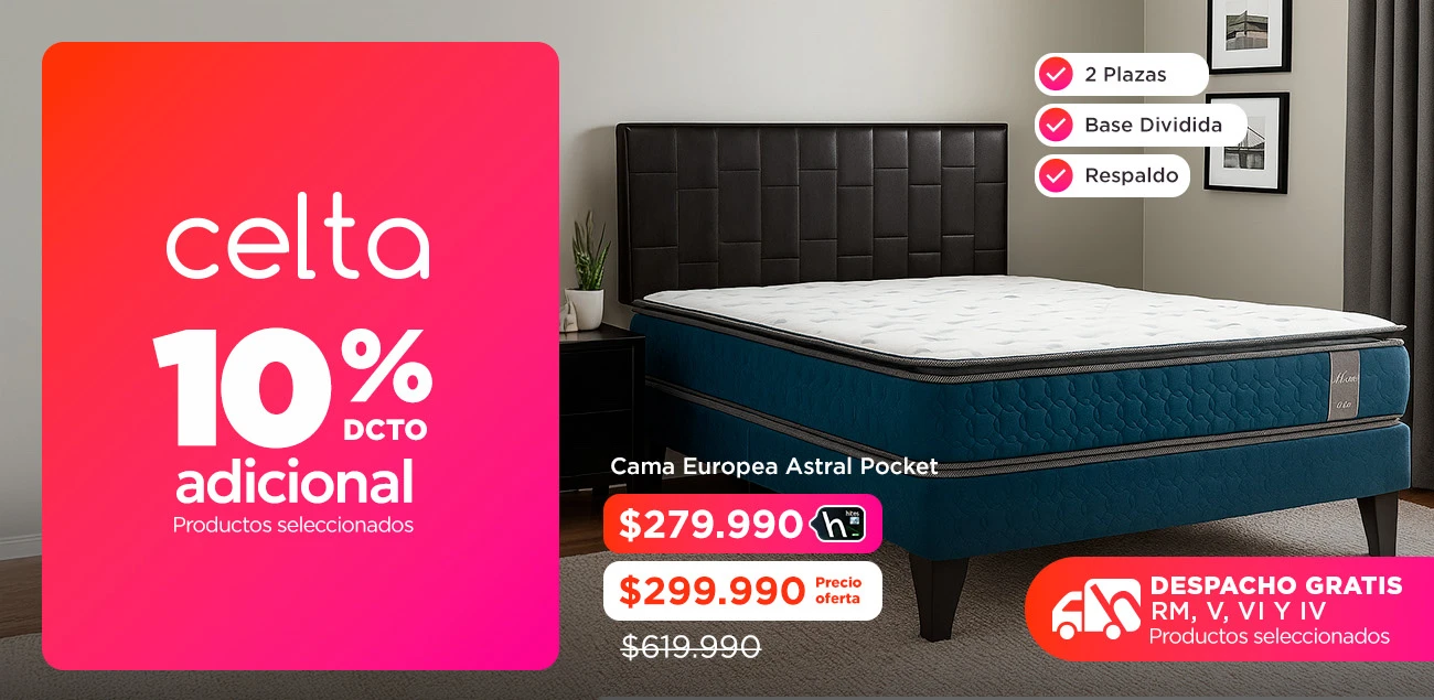 Cama Europea Apolo Black