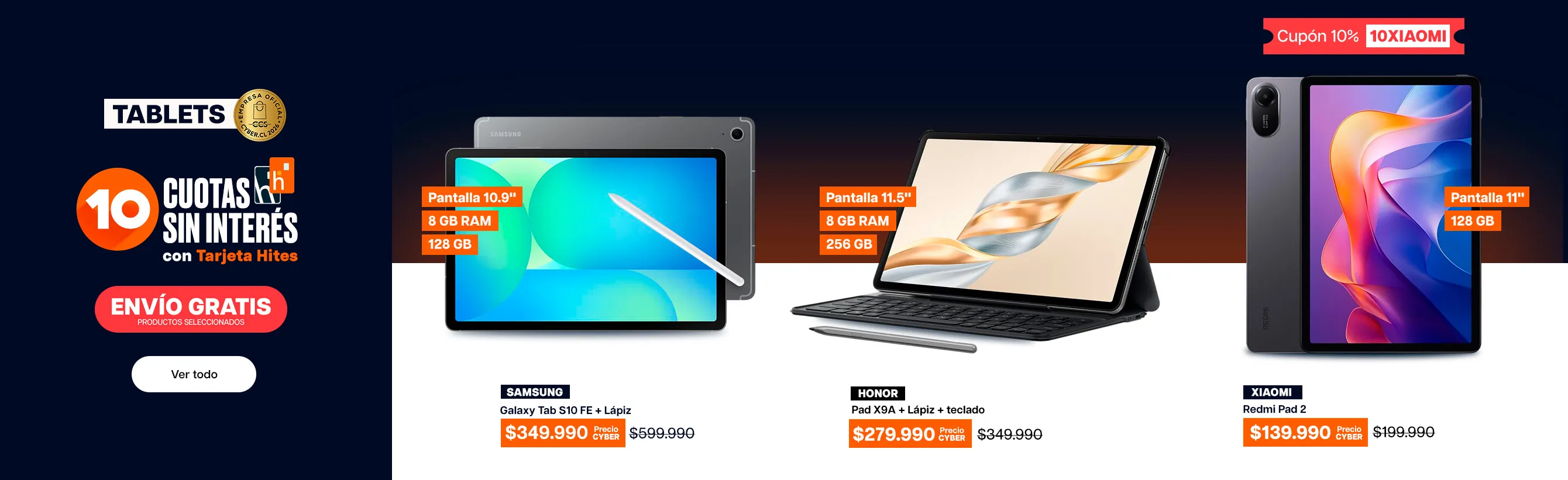 ofertas Cyber - tablet