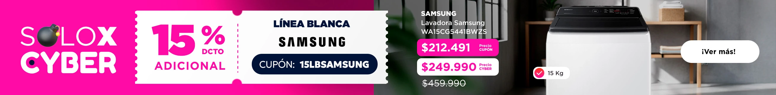 samsung cupón línea blanca