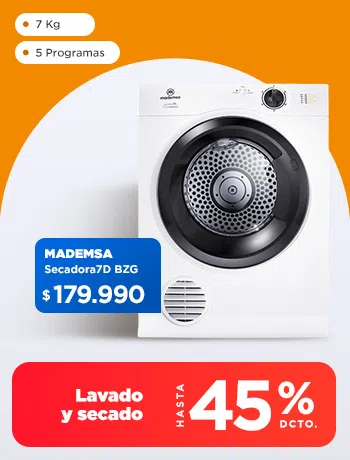 Lavado y secado hasta 50% dcto.