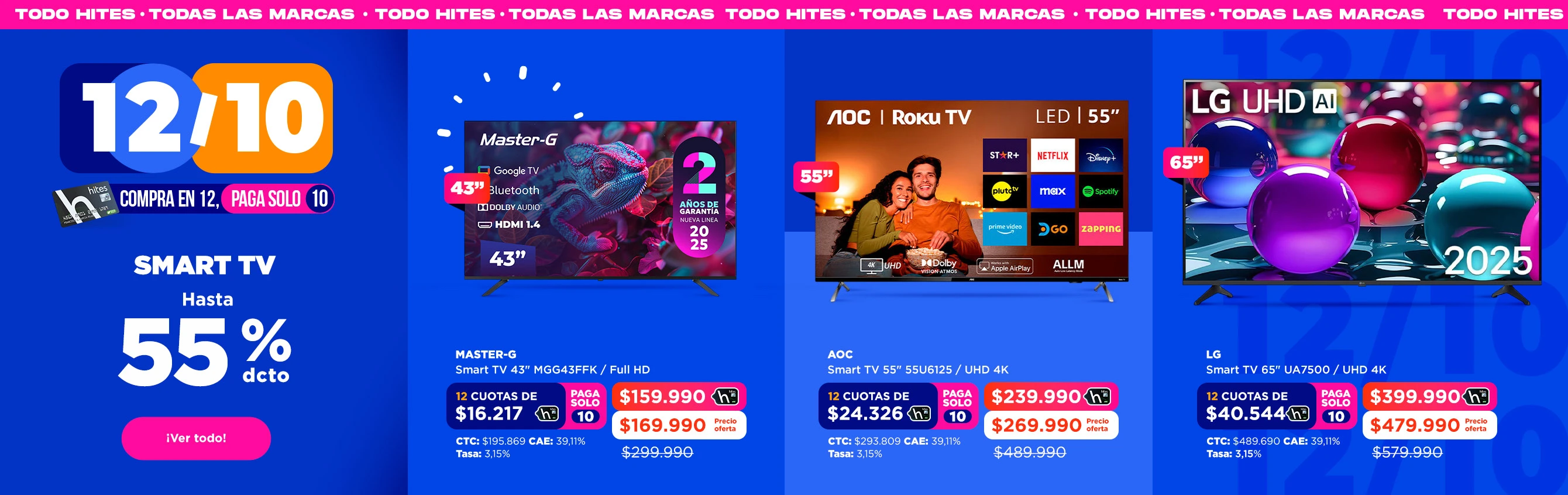 smart tv hasta 55% de descuento
