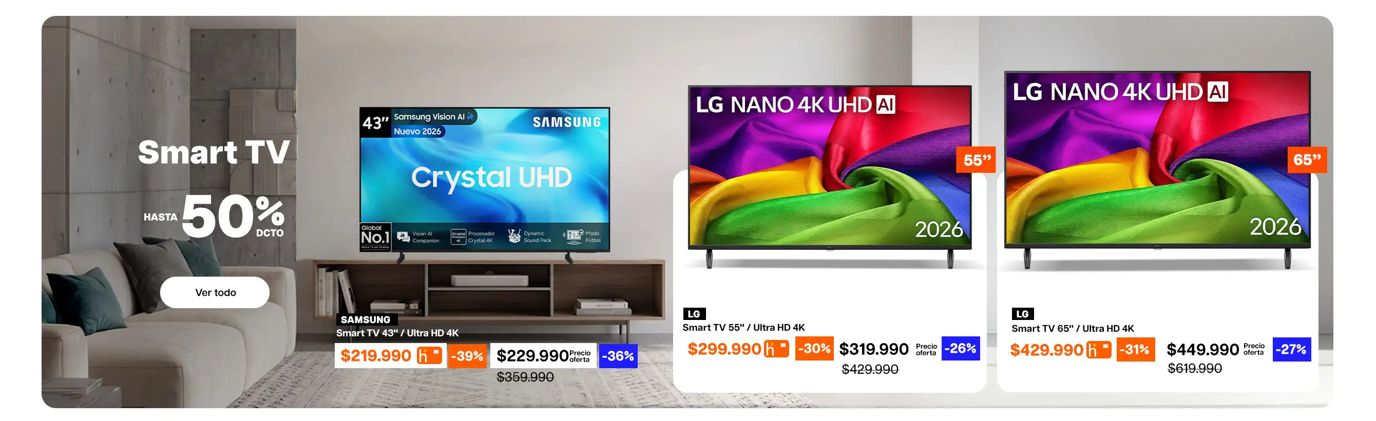 GENERICO - Smart TV Hasta 50% dcto