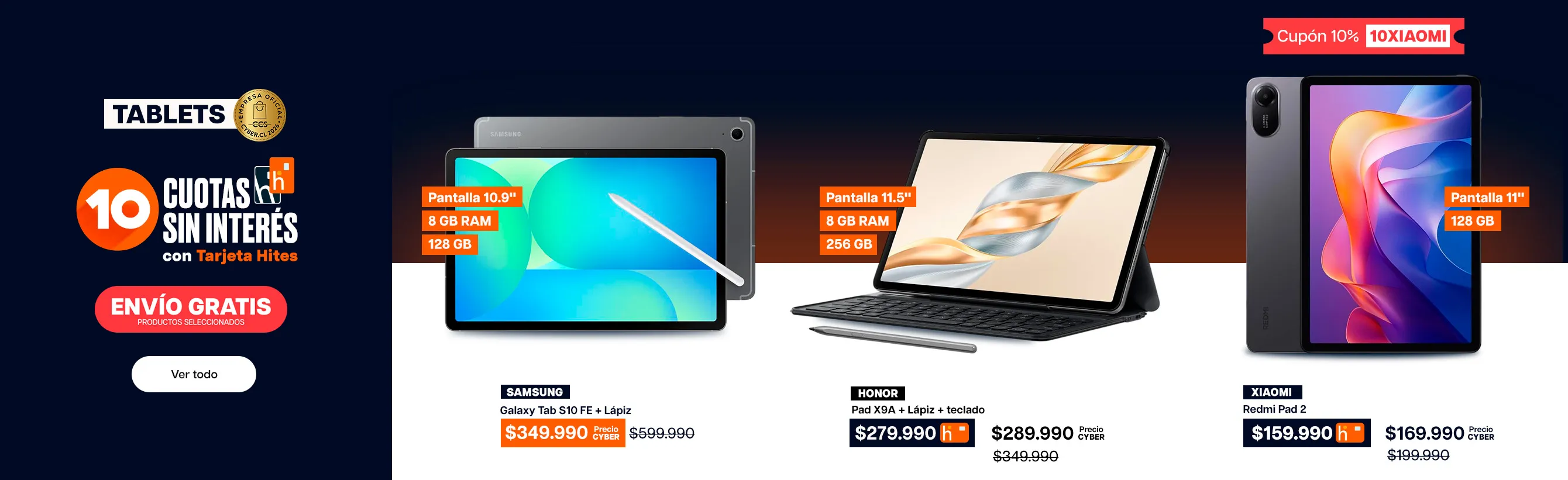 ofertas Cyber - tablet