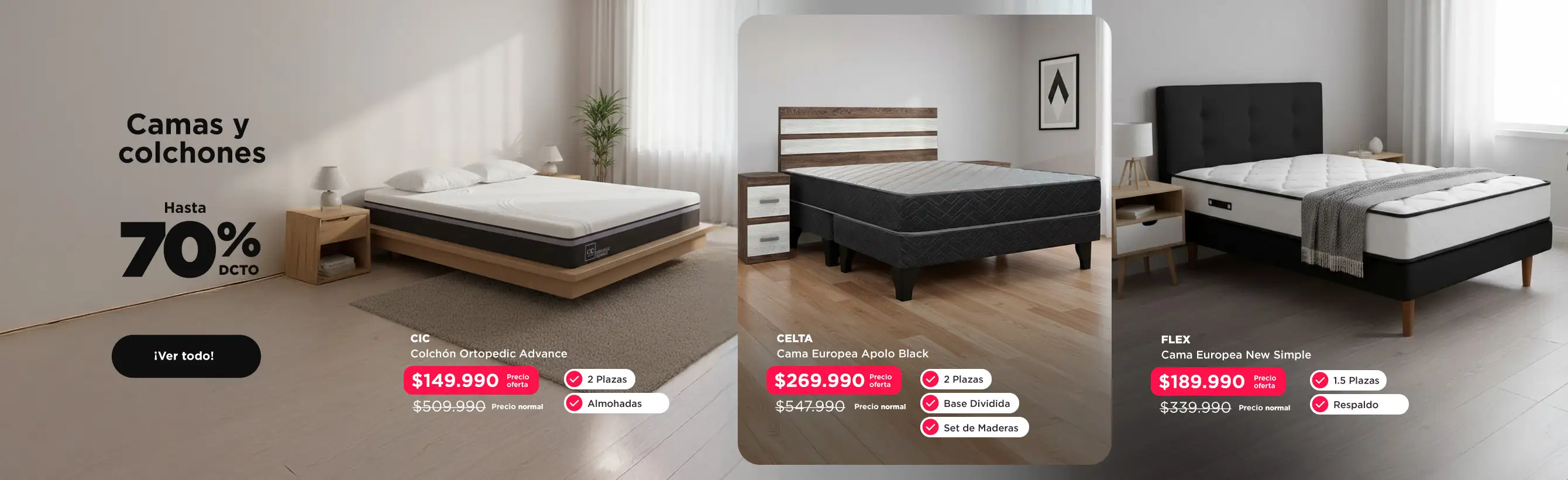 Camas y Colchones