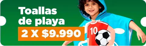 toalla de playa 2x $9.990
