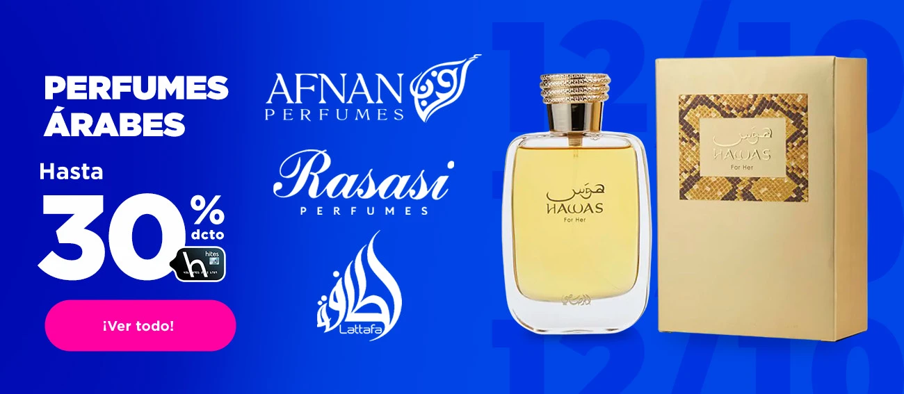Perfumes Árabes hasta 30% de descuento con tarjeta hites