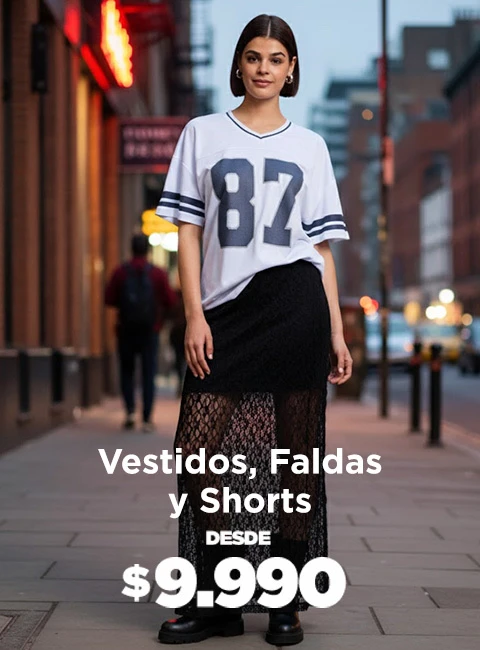 Vestidos, Faldas y Shorts