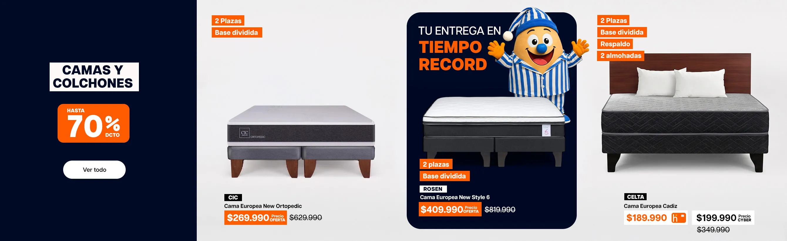 ofertas revancha - camas y colchones
